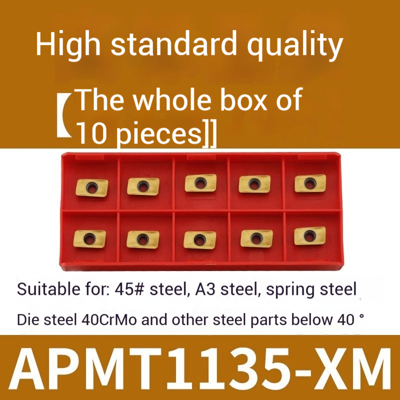 1025-CNC Milling Inserts APMT1135 Milling Blade 1604 Milling Head for Aluminum Alloy R0.8 Coated Rough Milling Machine Tool Pellets Shandong Denso Pricision Tools Co.,Ltd.